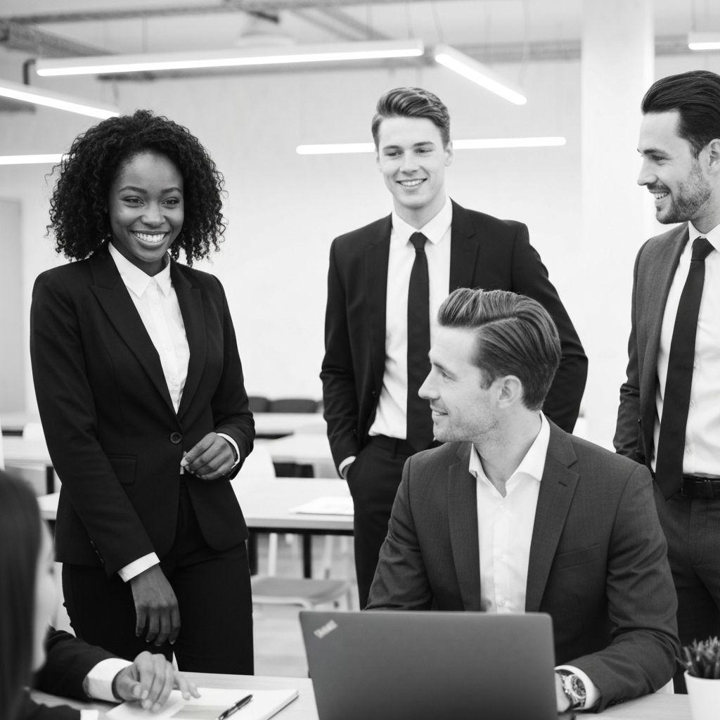 Diverse team of African and white professionals collaborating