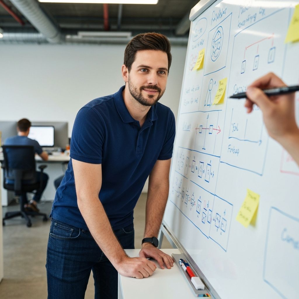 Caucasian man developer